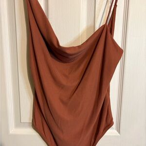 Urban Outfitters Terracotta Cowl Neck Bodysuit
